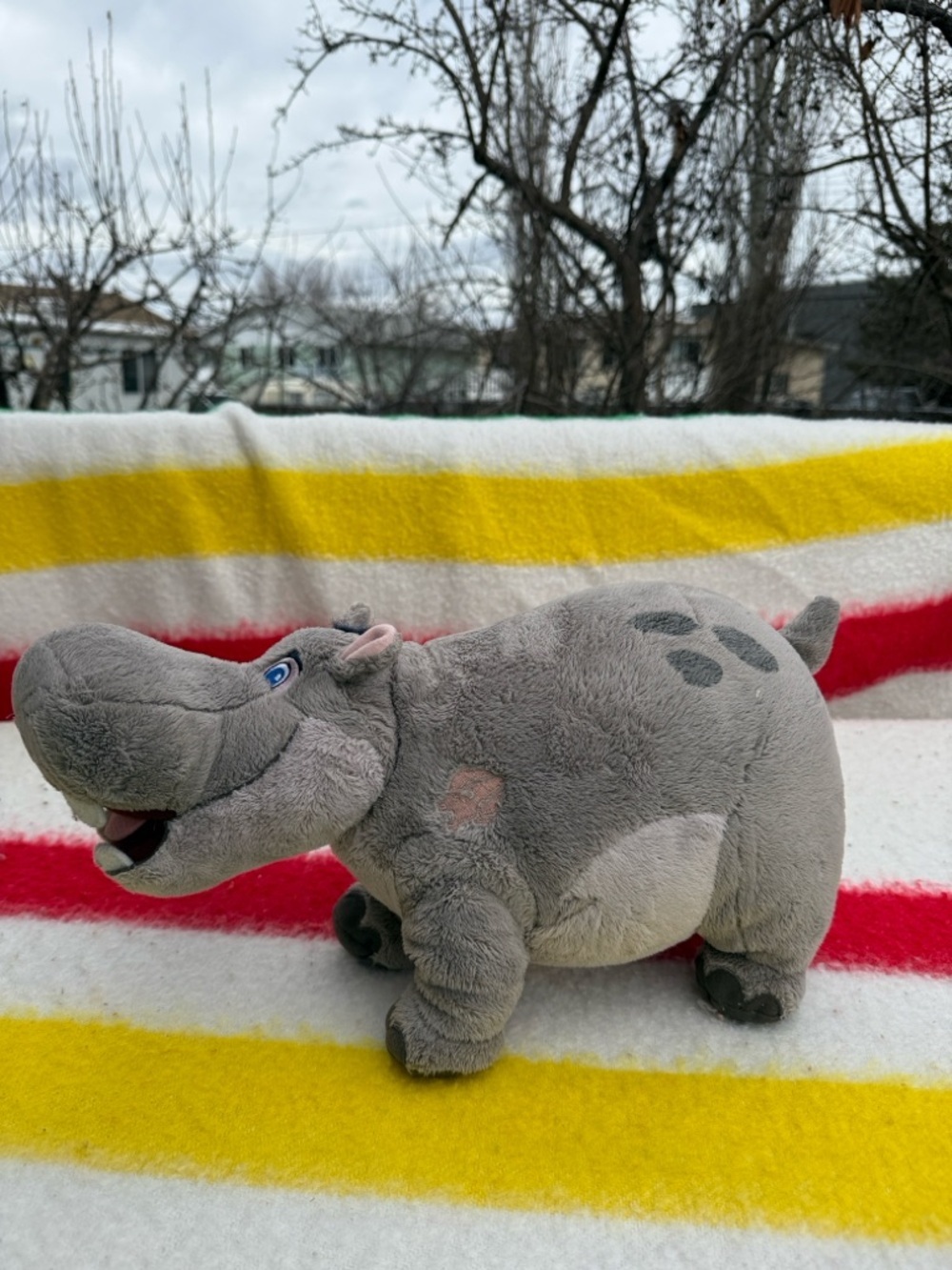 Disney Lion King Guard Beshete Hippopotamus Plush Stuffed Animal 14.5”